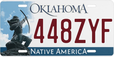OK license plate 448ZYF
