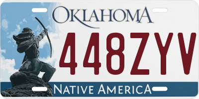 OK license plate 448ZYV