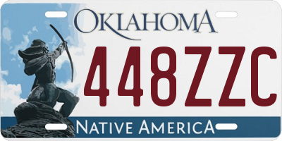 OK license plate 448ZZC