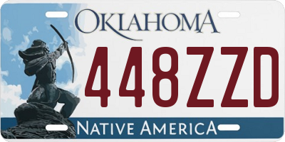 OK license plate 448ZZD