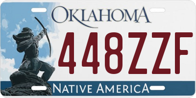 OK license plate 448ZZF