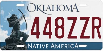 OK license plate 448ZZR