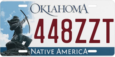 OK license plate 448ZZT