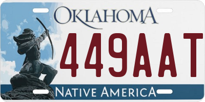 OK license plate 449AAT