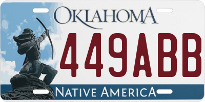 OK license plate 449ABB