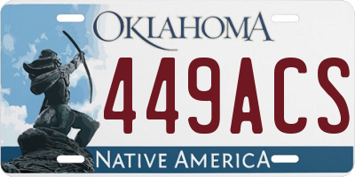 OK license plate 449ACS