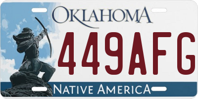 OK license plate 449AFG