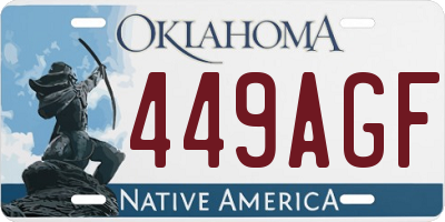 OK license plate 449AGF