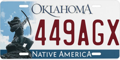 OK license plate 449AGX