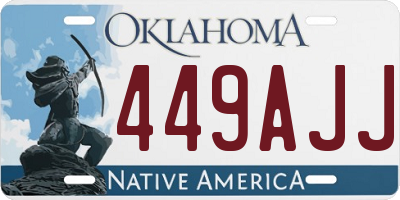 OK license plate 449AJJ