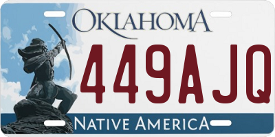OK license plate 449AJQ