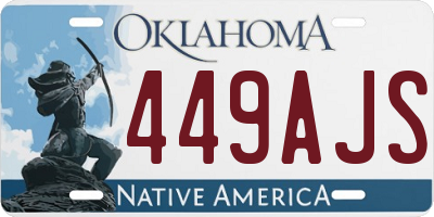 OK license plate 449AJS