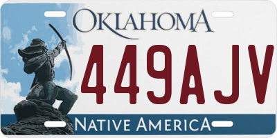 OK license plate 449AJV
