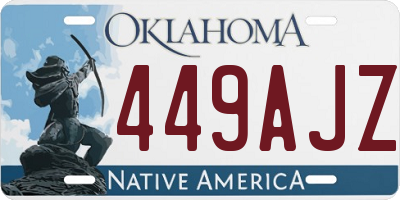OK license plate 449AJZ