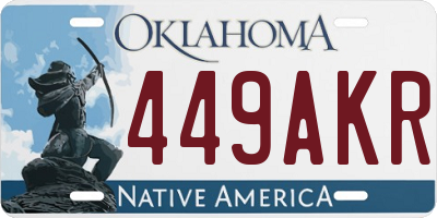 OK license plate 449AKR