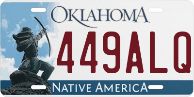 OK license plate 449ALQ