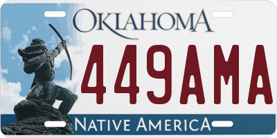 OK license plate 449AMA