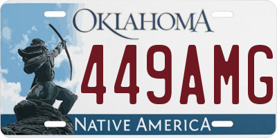 OK license plate 449AMG