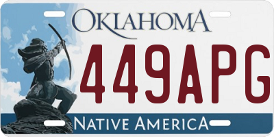 OK license plate 449APG