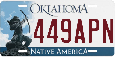 OK license plate 449APN