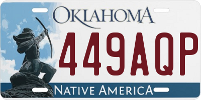OK license plate 449AQP