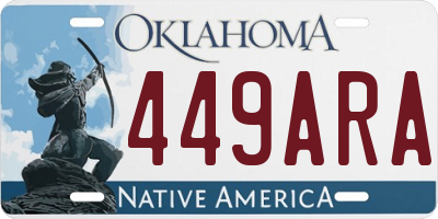 OK license plate 449ARA
