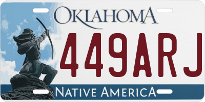 OK license plate 449ARJ