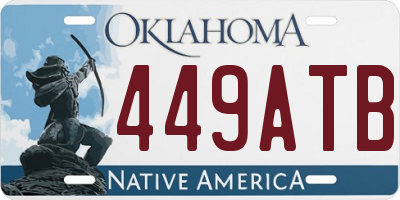 OK license plate 449ATB