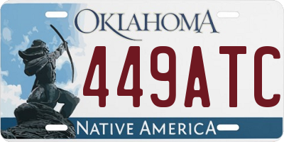 OK license plate 449ATC
