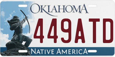 OK license plate 449ATD