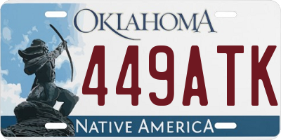 OK license plate 449ATK