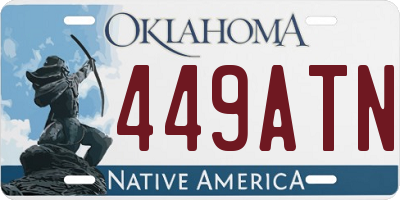 OK license plate 449ATN