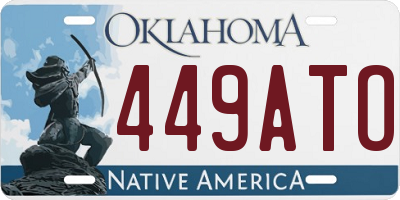 OK license plate 449ATO