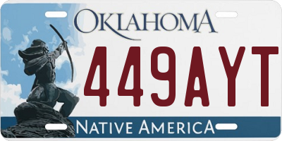 OK license plate 449AYT