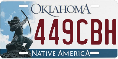 OK license plate 449CBH