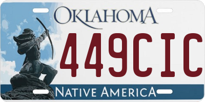 OK license plate 449CIC