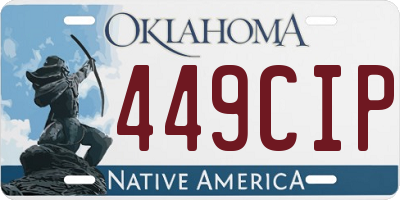 OK license plate 449CIP