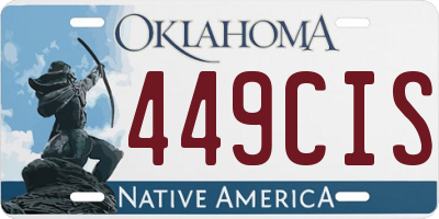 OK license plate 449CIS