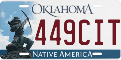 OK license plate 449CIT