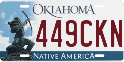 OK license plate 449CKN