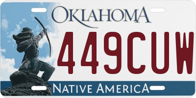 OK license plate 449CUW