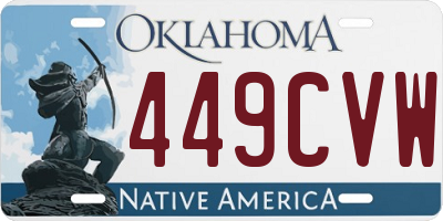 OK license plate 449CVW