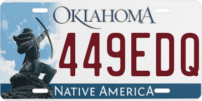 OK license plate 449EDQ