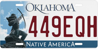 OK license plate 449EQH