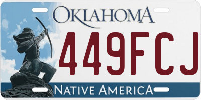 OK license plate 449FCJ