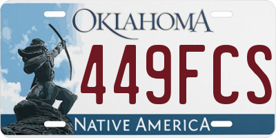 OK license plate 449FCS
