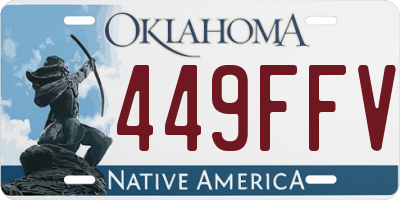 OK license plate 449FFV