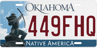 OK license plate 449FHQ
