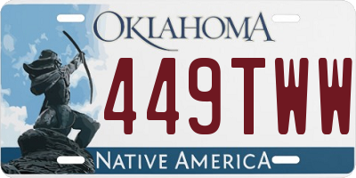 OK license plate 449TWW