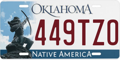 OK license plate 449TZO